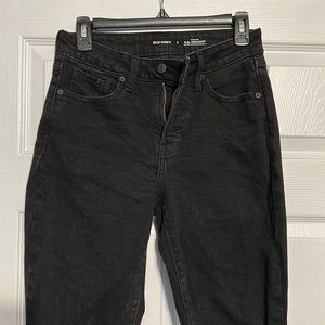 Old Navy Black High Rise O.G. Straight Jeans
